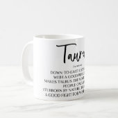 Mug Symbole zodiaque céleste Mug/Taurus (Devant gauche)