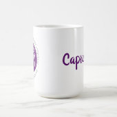 Mug Symbole Zodiaque de Capricorne pourpre Trait d'ast (Centre)
