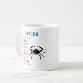 Mug Symbole Zodiaque de l'horoscope du cancer (Devant gauche)