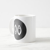 Mug Symbole Zodiaque de Poissons Modernes Noir Blanc M (Devant gauche)