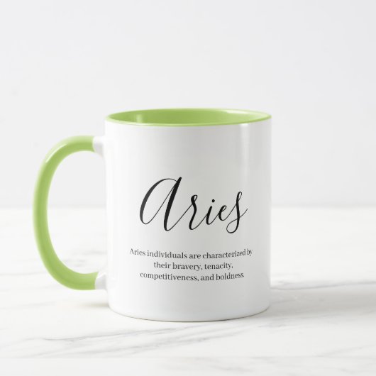 Mug Symbole Zodiaque des baies personnalisées Nom et t (Gauche)