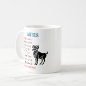 Mug SYMBOLE Zodiaque D'Horoscope Aries (Devant gauche)
