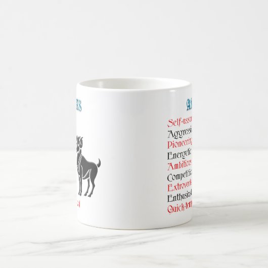 Mug SYMBOLE Zodiaque D'Horoscope Aries (Centre)