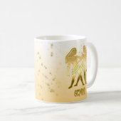 Mug SYMBOLE Zodiaque D'Horoscope Gémeaux D'Or (Devant droit)