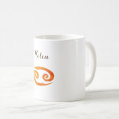 Mug Symbole Zodiaque du cancer de l'or Nom personnalis (Devant droit)
