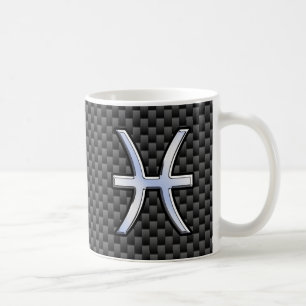 Mug Symbole Zodiaque en forme de fibre de carbone