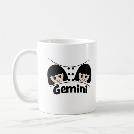 Mug SYMBOLE Zodiaque Gemini Astrologie (Gauche)