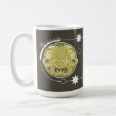 Mug SYMBOLE Zodiaque Gemini Astrologie Mandala Jaune B (Gauche)