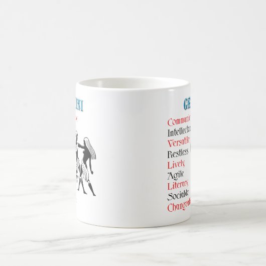 Mug SYMBOLE Zodiaque Gemini Horoscope (Centre)