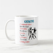 Mug SYMBOLE Zodiaque Gemini Horoscope (Gauche)