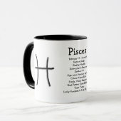 Mug SYMBOLE Zodiaque Horoscope Astrologie Pisces (Devant gauche)