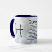 Mug SYMBOLE Zodiaque Horoscope Astrologie Pisces (Devant gauche)