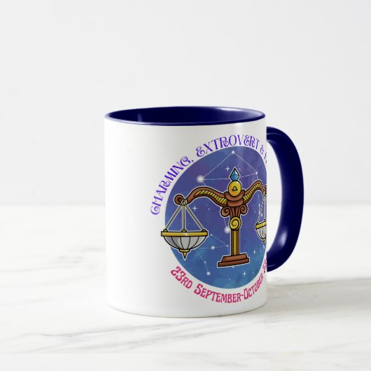Mug SYMBOLE Zodiaque Libra (Devant droit)