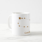 Mug SYMBOLE Zodiaque Moderne Gemini Or | Air de l'élém (Devant gauche)