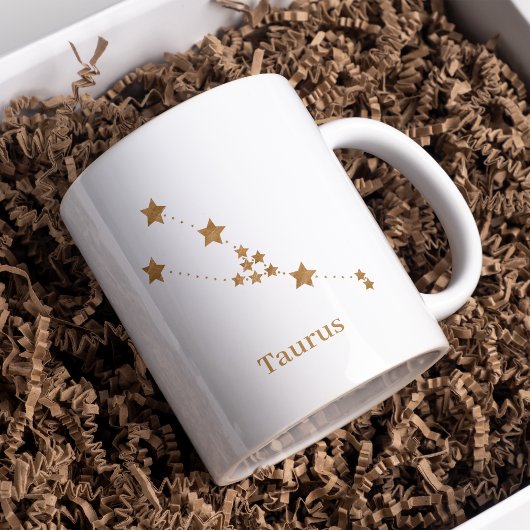 Mug SYMBOLE Zodiaque Moderne Taurus Or | Élément Terre