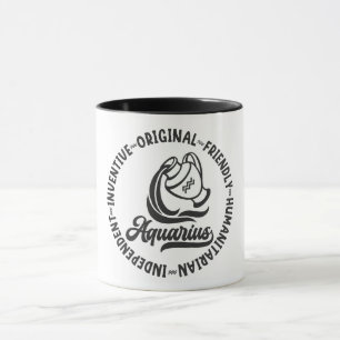 Mug Symbole zodiaque mou Caractéristiques/Aquarius