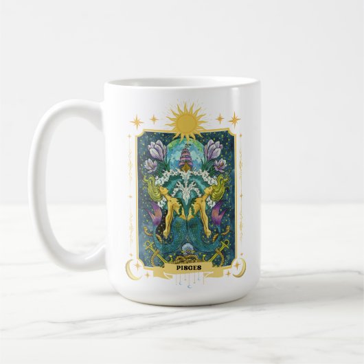 Mug Symbole zodiaque Pisces 15 oz (Gauche)