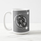 Mug SYMBOLE Zodiaque Scorpio Astrologie Mandala Noir B (Gauche)