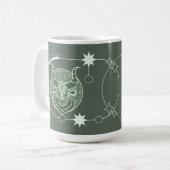 Mug SYMBOLE Zodiaque Taurus Astrologie Mandala Green G (Devant gauche)