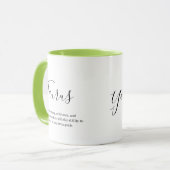 Mug "Symbole zodiaque Taurus personnalisé Nom et trait (Devant gauche)