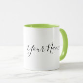 Mug "Symbole zodiaque Taurus personnalisé Nom et trait (Devant droit)