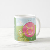 Mug Symbole zodiaque Taurus vert rose (Devant droit)