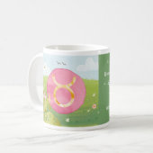 Mug Symbole zodiaque Taurus vert rose (Devant gauche)