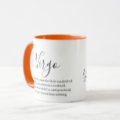 Mug Symbole Zodiaque Virgo personnalisé Nom et traits (Devant gauche)