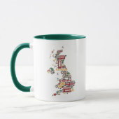 Mug Symboles de carte de l'Angleterre (Gauche)
