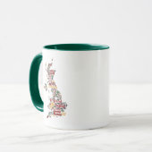 Mug Symboles de carte de l'Angleterre (Devant gauche)