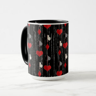 Mug Symboles de cartes à jouer de poker.