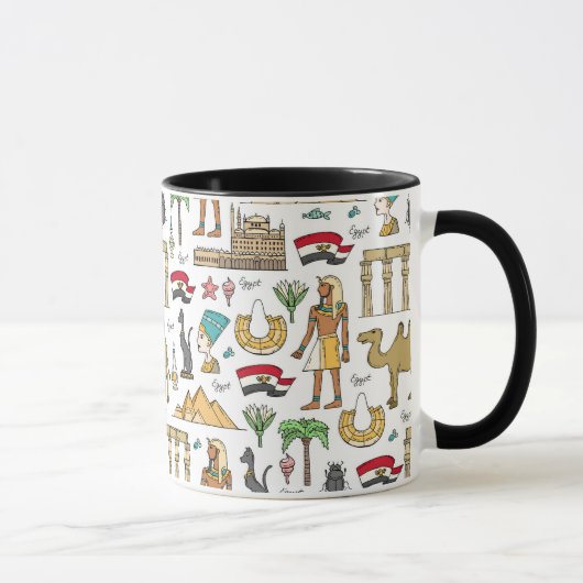 Mug Symboles de couleur de motif de l'Egypte (Droite)