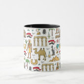Mug Symboles de couleur de motif de l'Egypte (Centre)