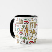 Mug Symboles de couleur de motif de l'Egypte (Devant gauche)