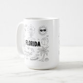 Mug Symboles de Floride dessinés à la main (Devant gauche)
