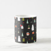 Mug Symboles de Noël mignons Noir (Centre)