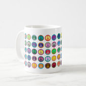 Mug Symboles de paix colorés (Devant gauche)