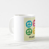 Mug Symboles de Paix Lumineux Inspirés des Années 1960 (Devant gauche)
