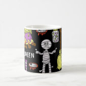 Mug Symboles d'Halloween, thème vintage continu (Centre)