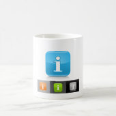 Mug Symboles d'information brillants modernes (Centre)