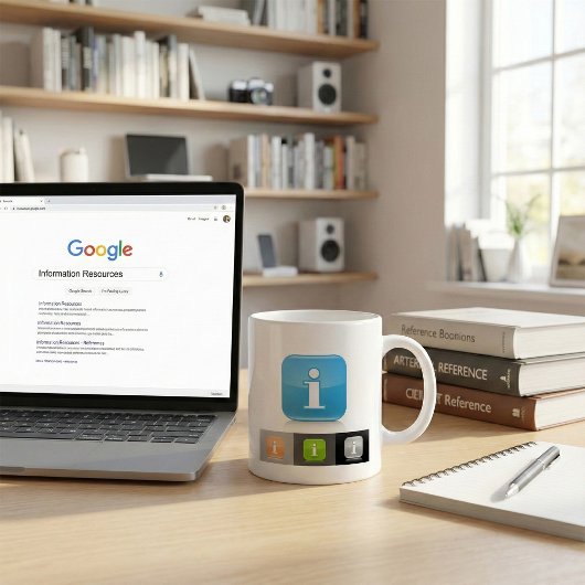 Mug Symboles d'information brillants modernes