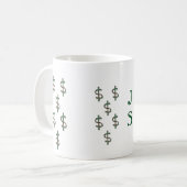 Mug Symboles dollar de monogramme (Devant gauche)