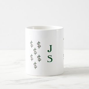Mug Symboles dollar de monogramme