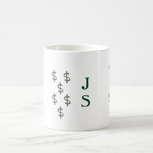Mug Symboles dollar de monogramme (Centre)