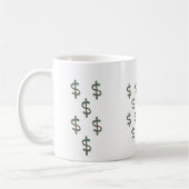 Mug Symboles dollar de monogramme (Gauche)