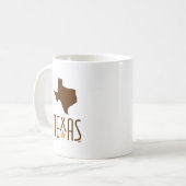 Mug Symboles du Texas, Etat du Texas, brun (Devant gauche)