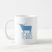 Mug Symboles du Texas, Longhorn, bleu (Gauche)
