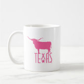 Mug Symboles du Texas, Longhorn, rose (Gauche)
