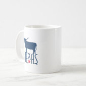 Mug Symboles du Texas, marine, Longhorn (Devant gauche)