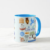 Mug Symboles grecs Amateurs de voyage (Devant droit)